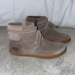 Ugg Womens Reid Suede Flat Moccasin Boots Size 6.5